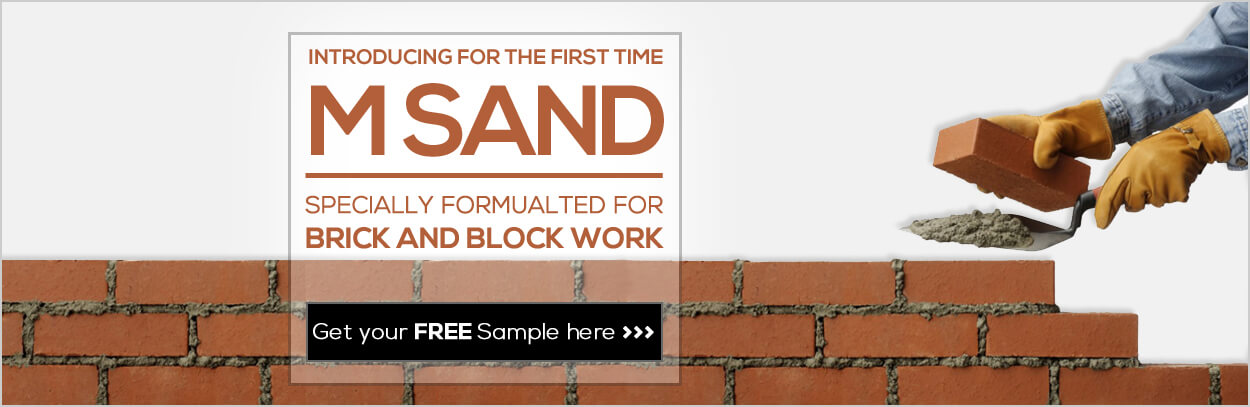 M Sand for Brick/ Block Work
